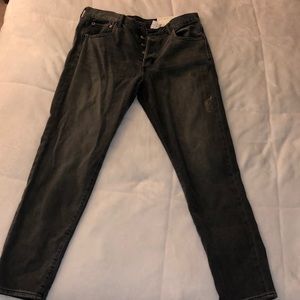 Button fly Hi-Rise Girlfriend Jeans